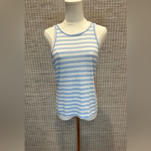 💜 FRAME RINGER ORGANIC LINEN STRIPE TANK TOP 💜 - Picture 3 of 7